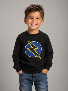 Okie Dokie Boy’s Lightening Bolt Black Sweatshirt Size 5